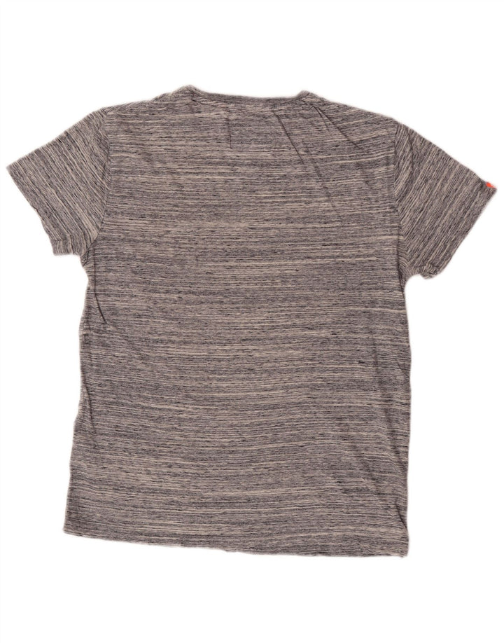 Tricou pentru bărbați Superdry Top din bumbac cu pete gri mediu