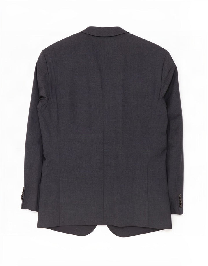 Blazer pentru bărbați Hugo Boss cu 2 nasturi EU 48 Lână medie albastru bleumarin