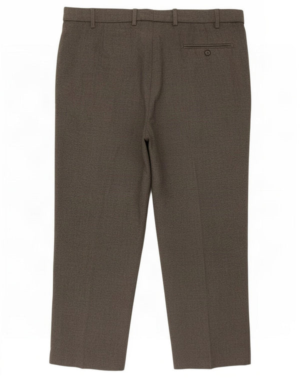 Pantaloni de costum obișnuiți pentru bărbați Marks & Spencer L40 L29 poliester gri