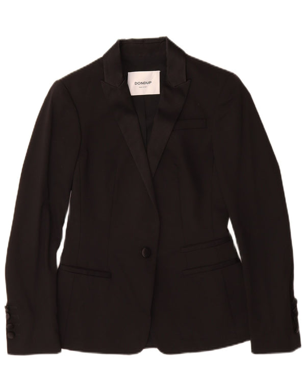 Sacou Dondup pentru femei cu 1 nasture IT 38 XS bumbac negru