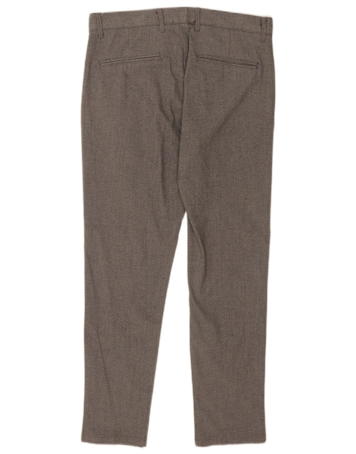 Pantaloni chino slim pentru bărbați Zara EU 38 Mici L30 L27 Gri Poliester
