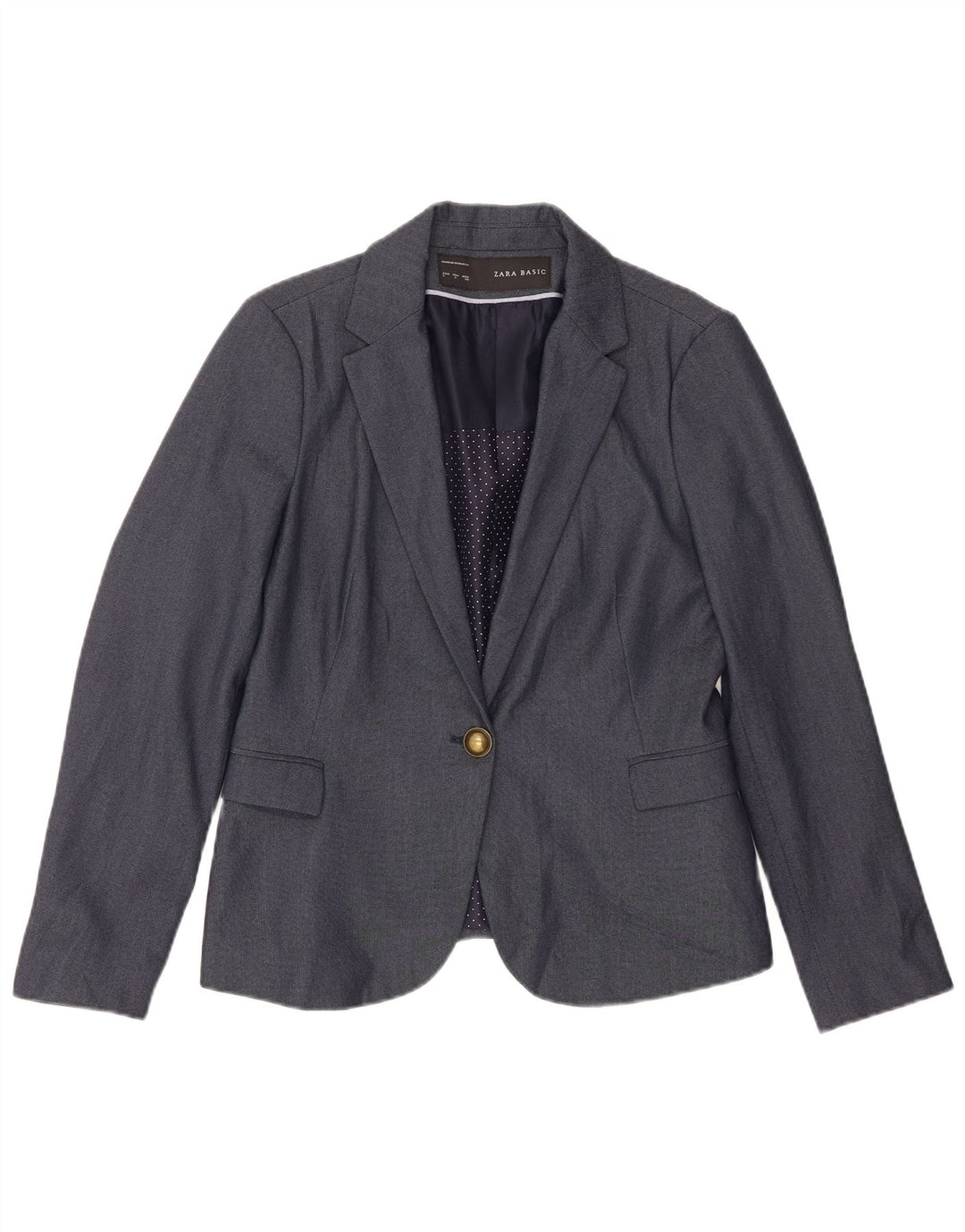 Blazer pentru femei Zara, cu 1 nasture, UK 14, mare, bleumarin