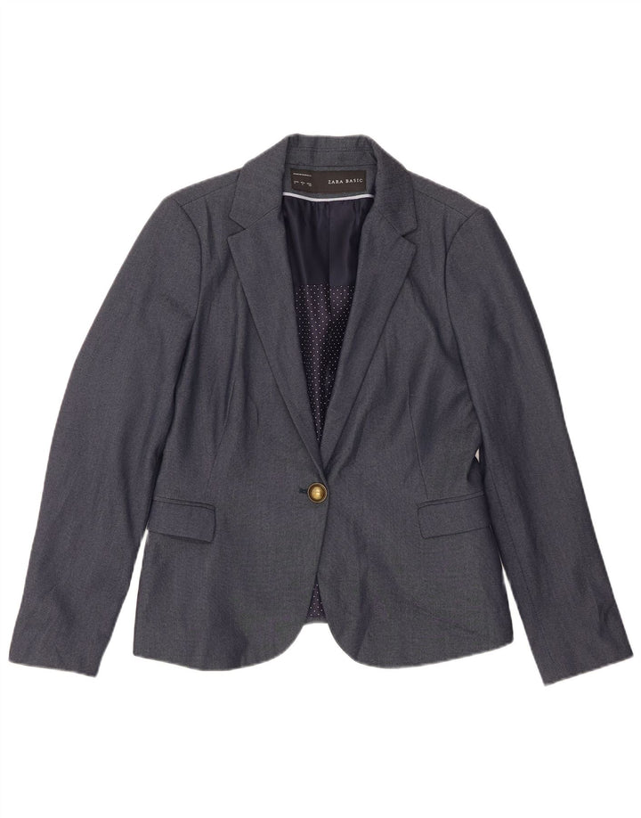 Blazer pentru femei Zara, cu 1 nasture, UK 14, mare, bleumarin