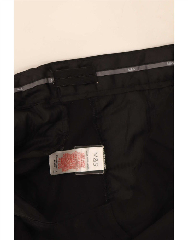 Pantaloni de costum drept bărbați Marks & Spencer L34 L29 negri