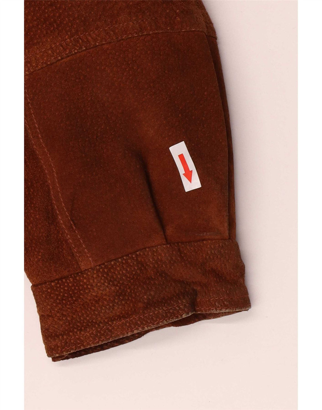 Jachetă Parka de piele de căprioară supradimensionată pentru femei Vintage IT 46 Large Brown