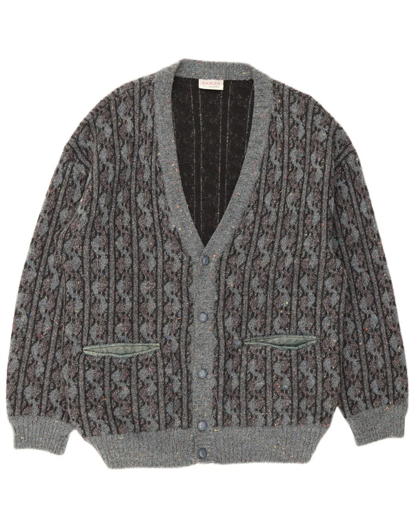 Pulover cardigan pentru bărbați Ranger IT 52 Lână geometrică, gri mare
