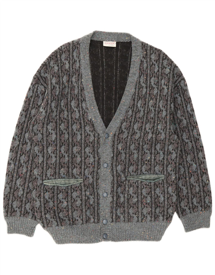 Pulover cardigan pentru bărbați Ranger IT 52 Lână geometrică, gri mare