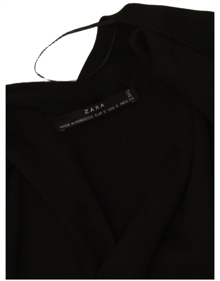 Top cardigan cu mâneci 3/4 pentru femei Zara UK 8 Mic Negru