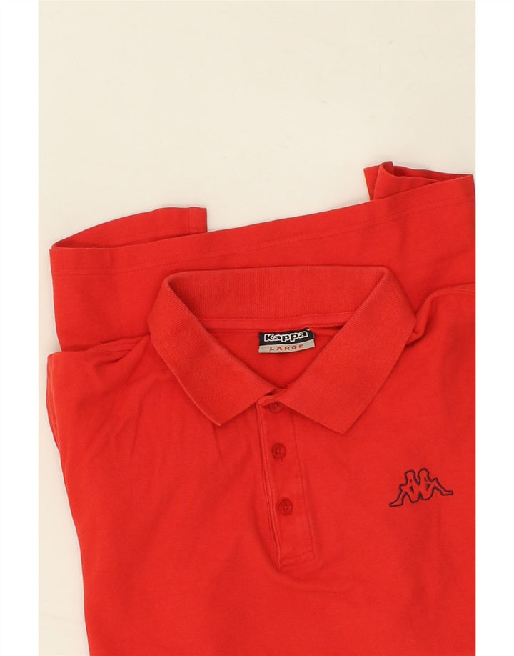 KAPPA Mens Polo Shirt Large Red Cotton Vintage Kappa and Second-Hand Kappa from Messina Hembry 