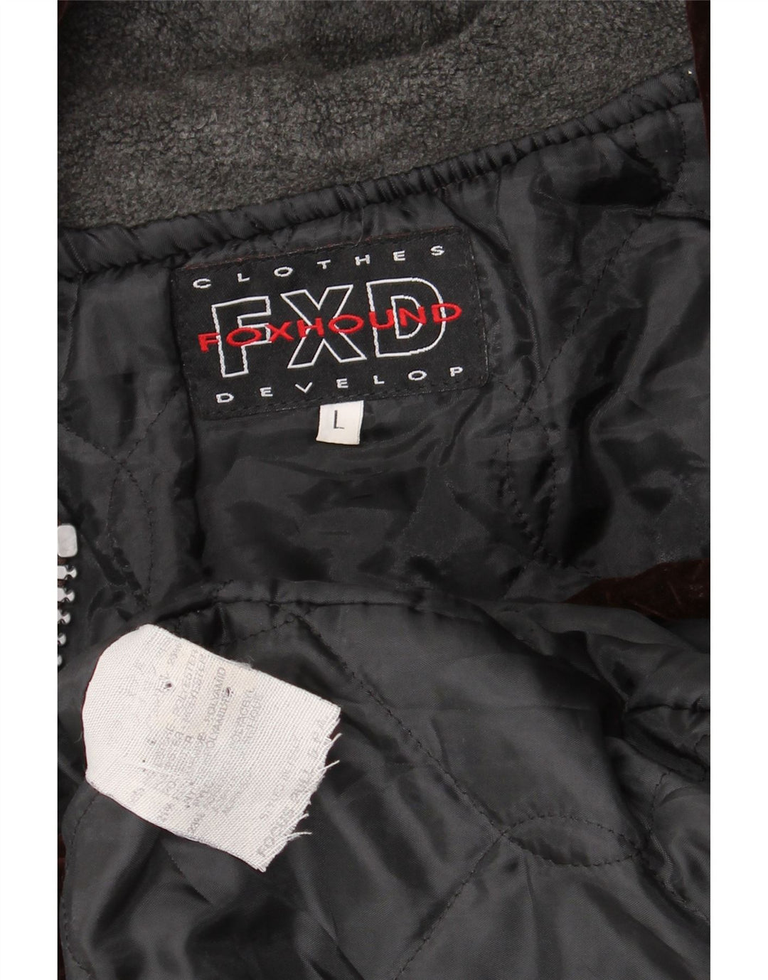 Jachetă bomber cu glugă pentru bărbați Foxhound UK 40 mare, maro, poliester color bloc