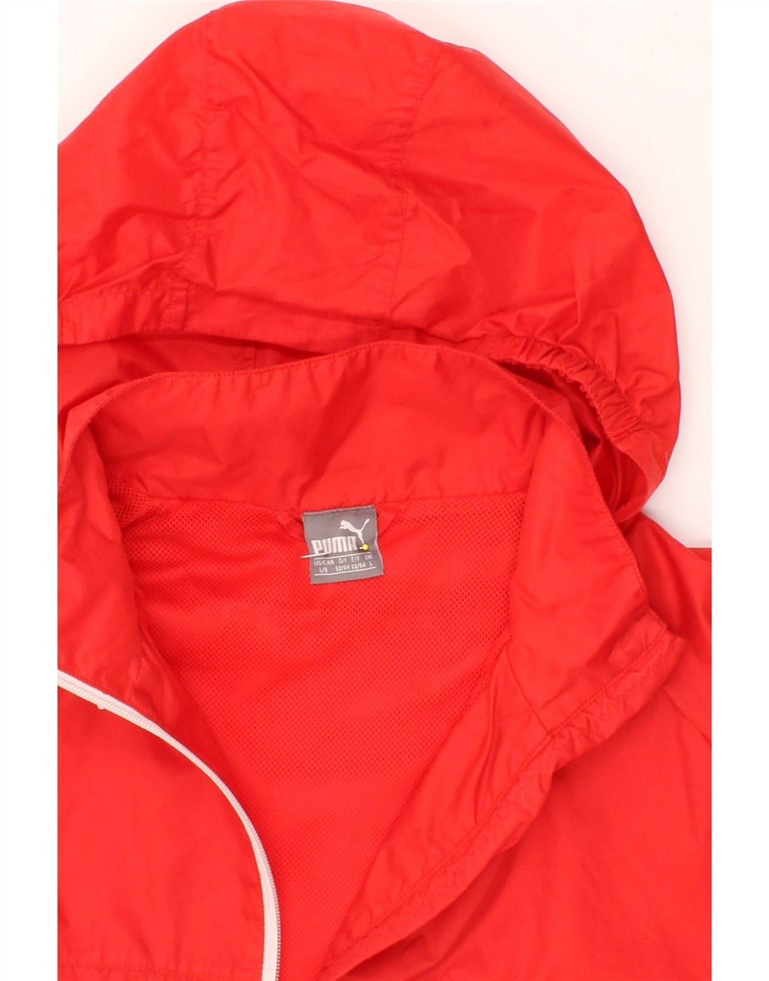 PUMA Mens Hooded Rain Jacket UK 40 Large Red Polyester Vintage Puma and Second-Hand Puma from Messina Hembry 