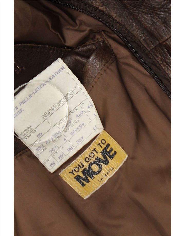 Jachetă de piele pentru bărbați La Matta IT 50, maro, mare