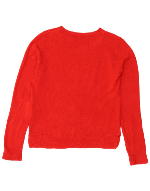 Pulover pentru femei Marks & Spencer, cu gât de barcă, UK 10 Small Red Acrylic