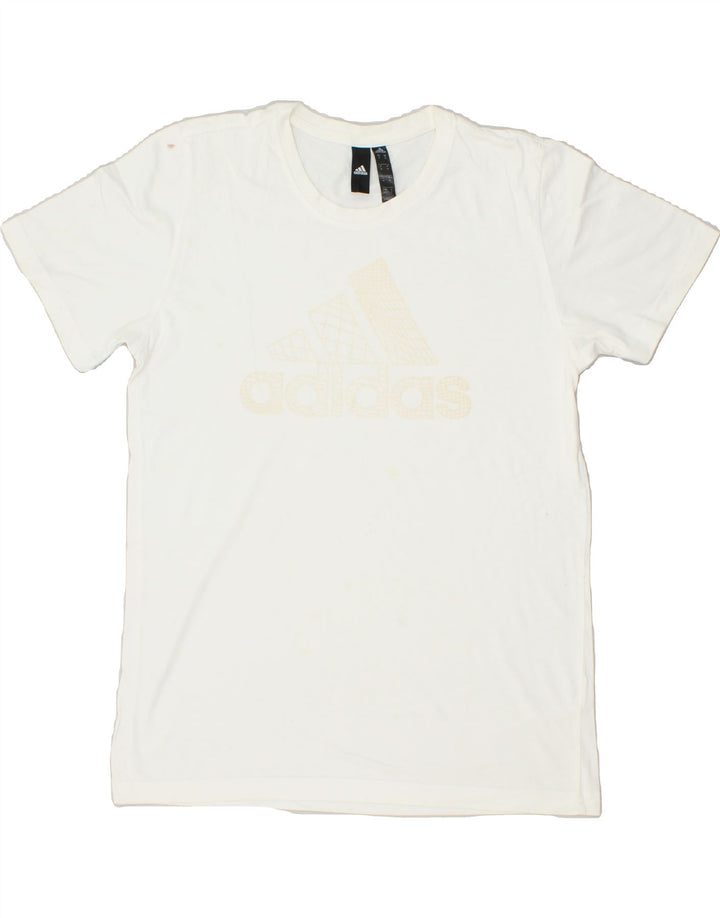 ADIDAS Mens Graphic T-Shirt Top Medium White | Vintage Adidas | Thrift | Second-Hand Adidas | Used Clothing | Messina Hembry 
