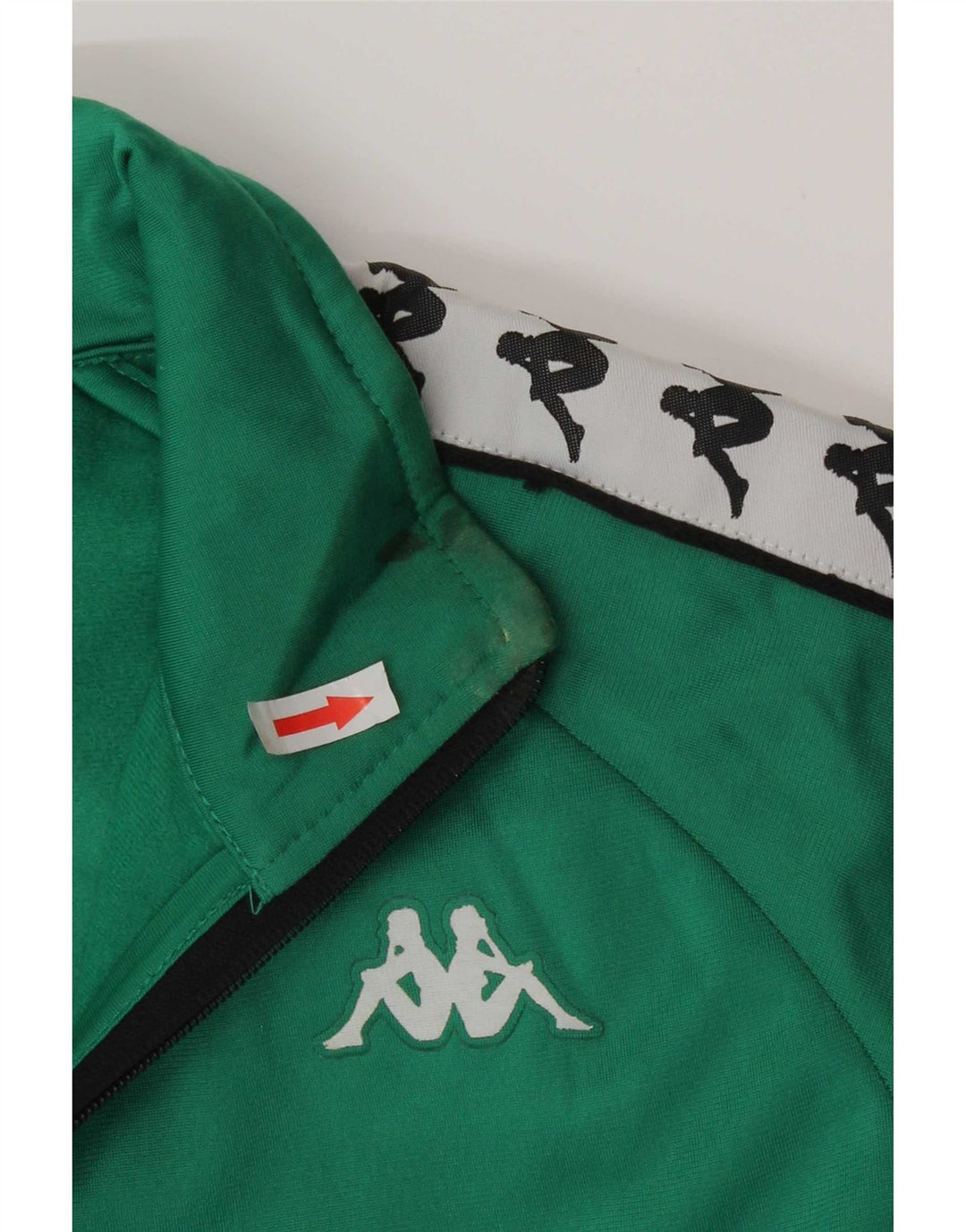 Jachetă de top pentru trening cu grafică pentru bărbați Kappa, verde, mică