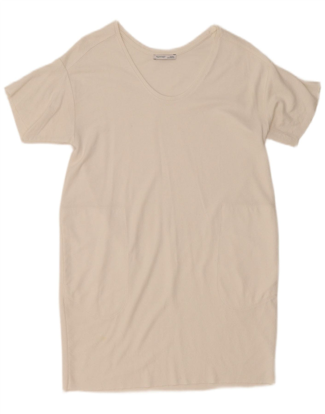 Rochie tricou supradimensionată pentru femei Zara UK 10 Small White