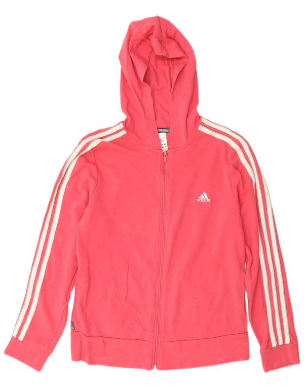 Pulover Adidas pentru femei cu fermoar, UK 18 XL, bumbac roz