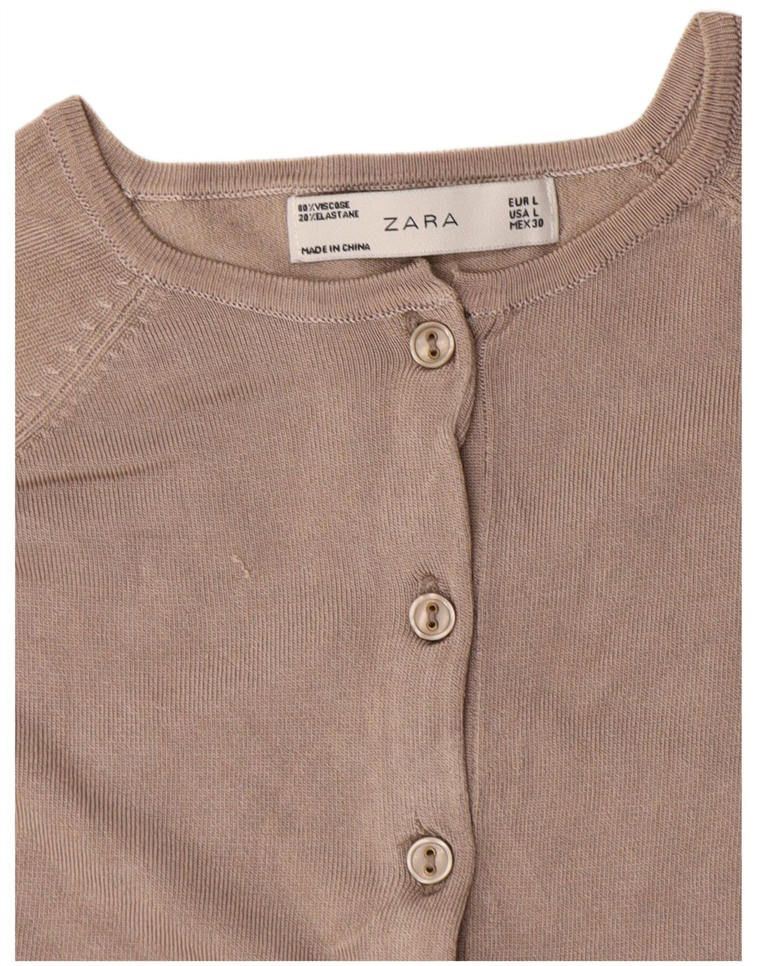 Pulover cardigan pentru femei Zara UK 14 mare, gri, viscoză