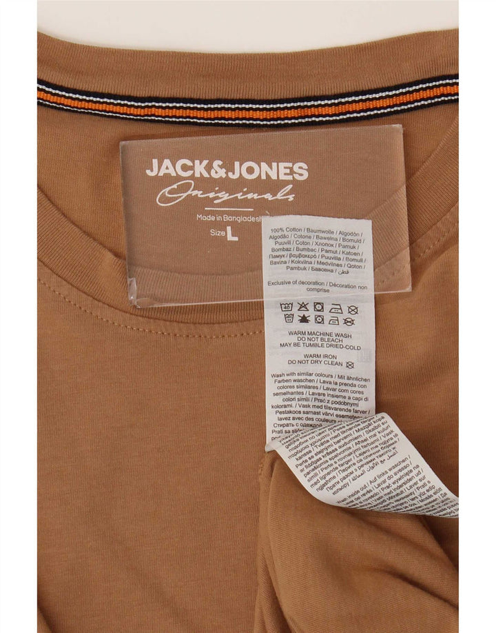 Jack & Jones Tricou Bărbați Top Mare Maro Bumbac