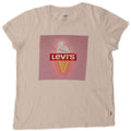 Tricou grafic pentru femei LEVI'S Top UK 12 Bumbac alb mediu