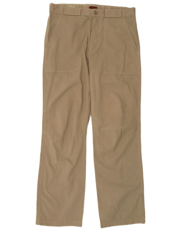 Pantaloni chino drepți pentru bărbați Playlife L36 L33 bumbac bej