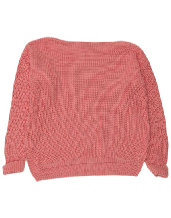 Marks & Spencer Pulover supradimensionat pentru femei cu gât de barcă UK 10 Mic roz