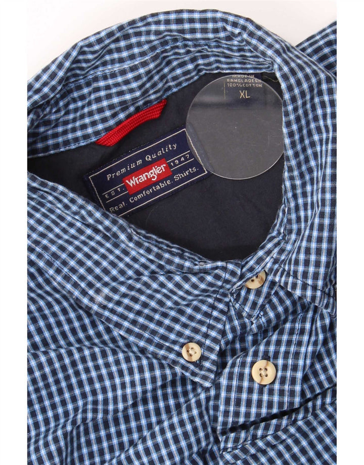 Cămașă pentru bărbați Wrangler XL Blue Gingham Bumbac