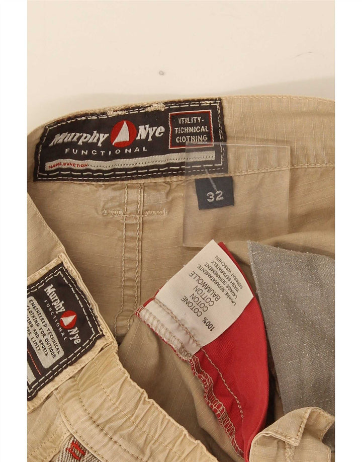 Pantaloni scurți cargo pentru bărbați Murphy & Nye W32 bumbac mediu bej