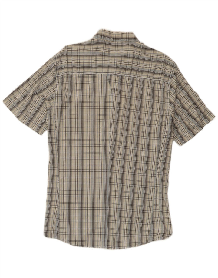 Cămașă cu mânecă scurtă pentru bărbați Wrangler XL, bumbac cu carouri gri