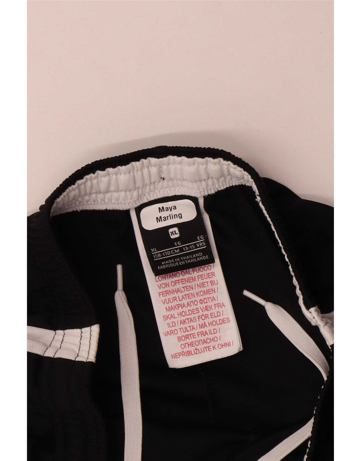 Pantaloni de trening Nike pentru băieți 13-14 ani XL poliester color bloc negru