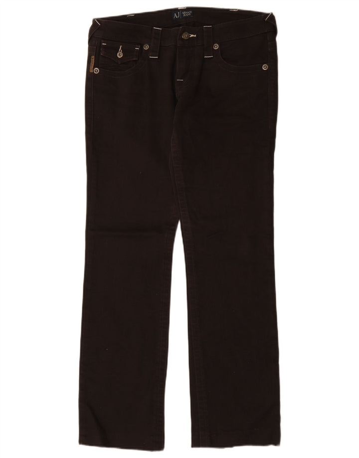 Blugi drepti pentru femei Armani W28 L30 bumbac maro