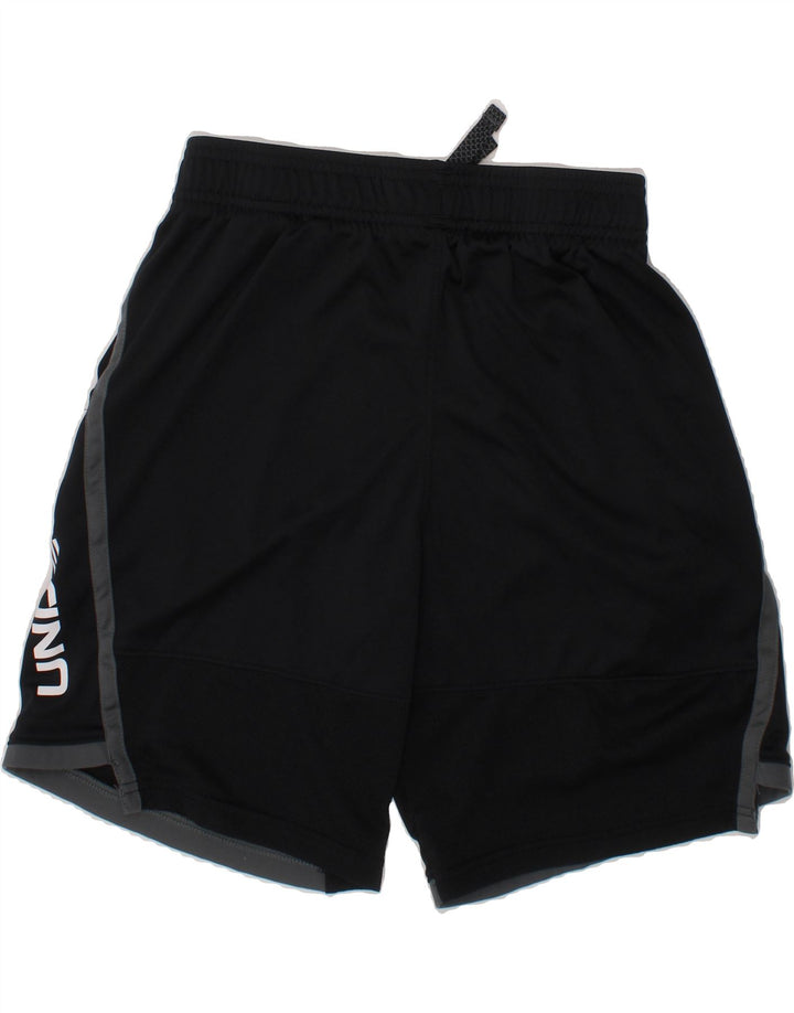 UNDER ARMOUR Boys Graphic Sport Shorts 9-10 Years Medium  Black Polyester Vintage Under Armour and Second-Hand Under Armour from Messina Hembry 