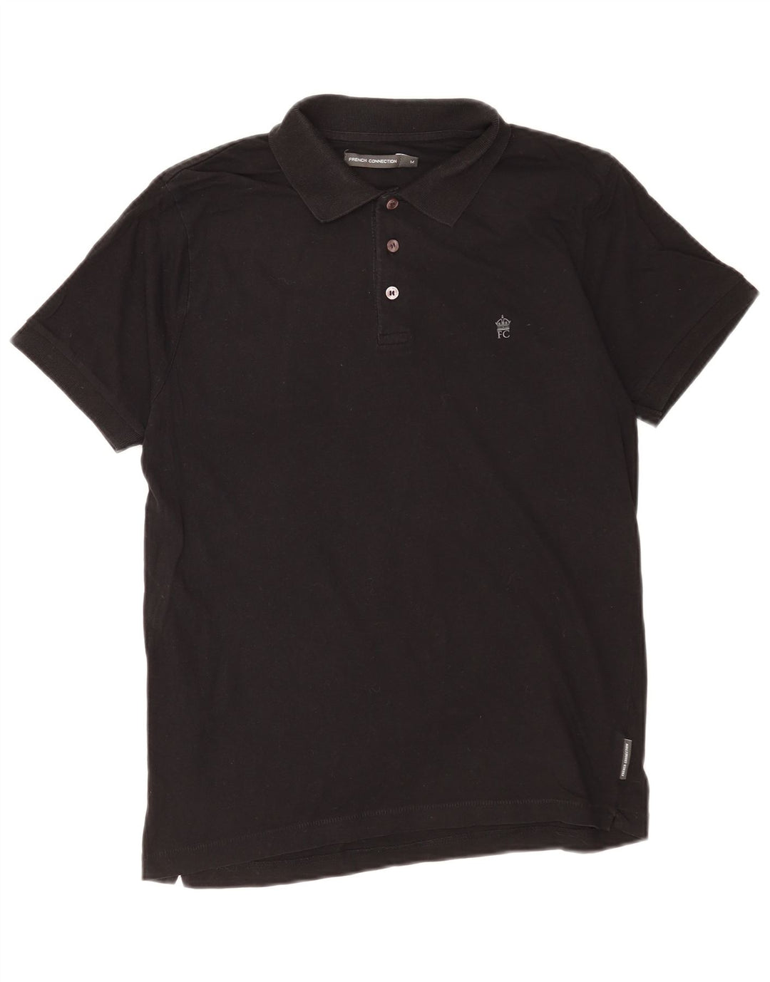 Tricou polo pentru bărbați French Connection, bumbac mediu negru