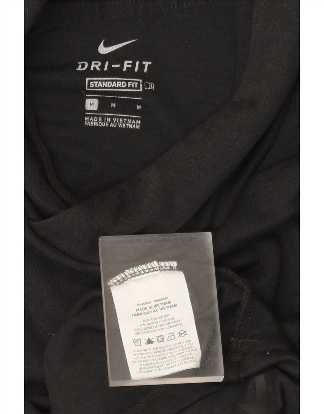 Tricou pentru bărbați Nike Dri Fit cu glugă, cu formă standard, cu mânecă lungă, negru mediu