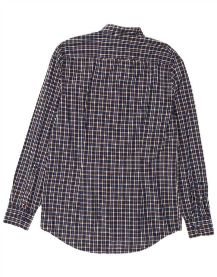 Cămașă pentru bărbați Tommy Hilfiger Slim Fit, carouri albastre medii