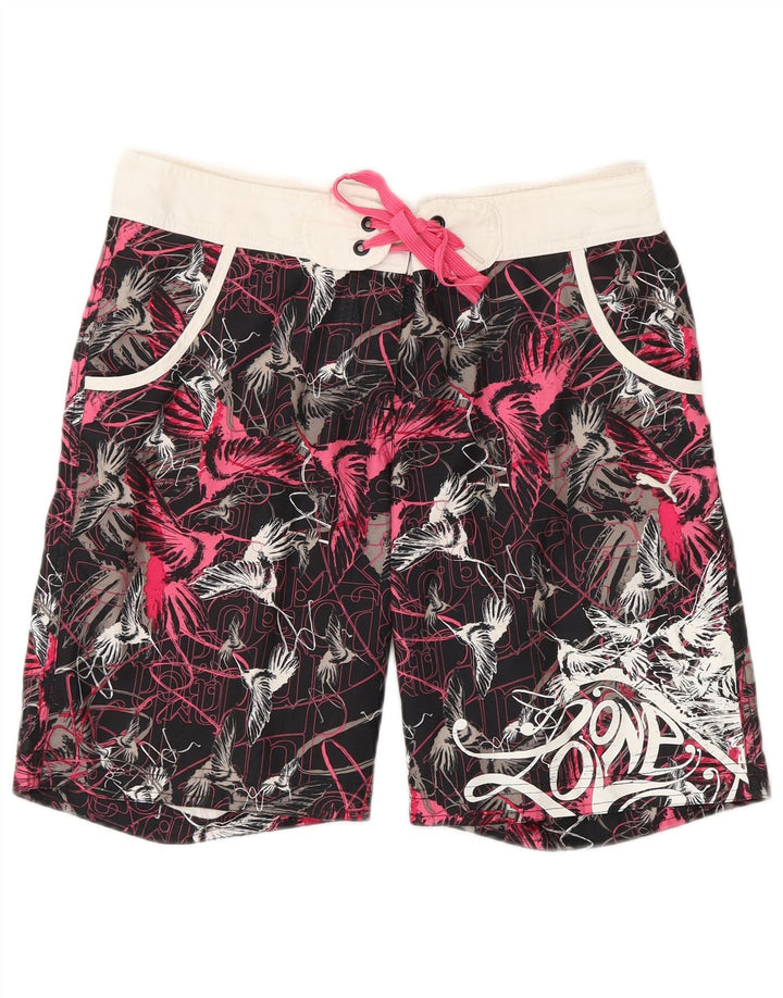 Pantaloni scurti de înot PUMA cu model abstract pentru femei UK 8 mici, multicolori