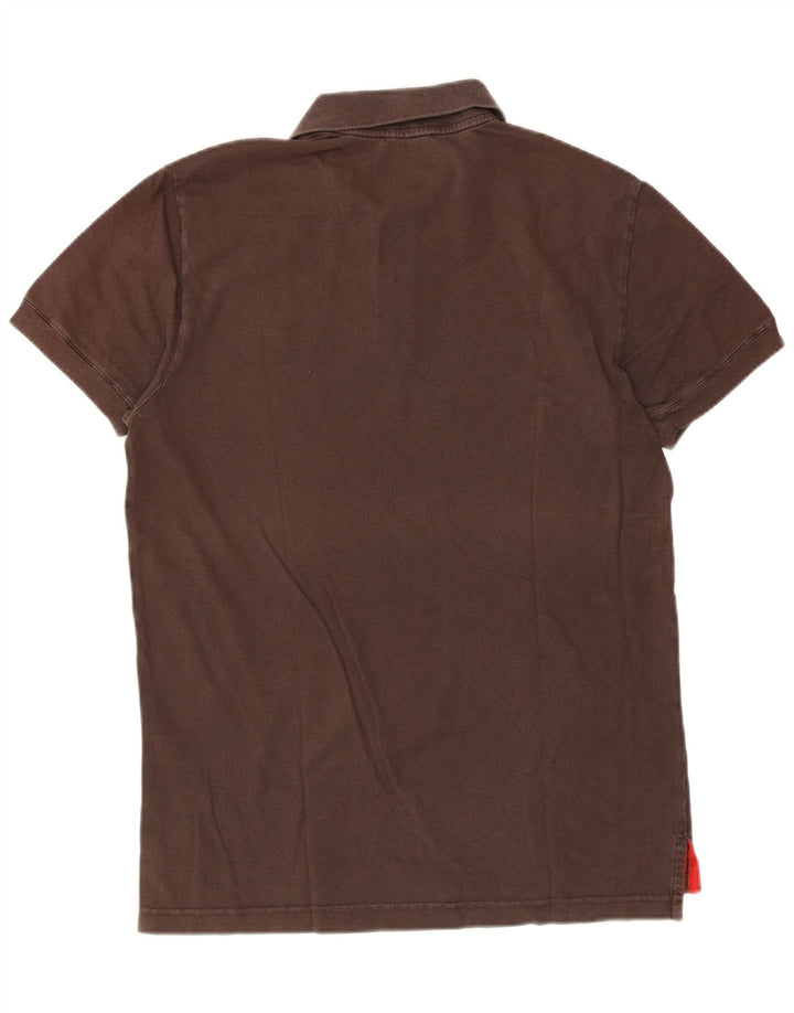 Tricou polo pentru bărbați Jeckerson, bumbac maro mediu