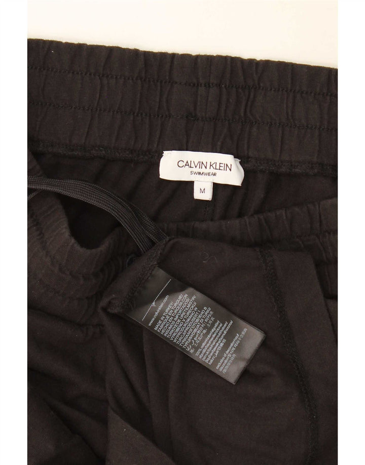 Pantaloni scurți de baie Calvin Klein pentru bărbați, bumbac negru mediu