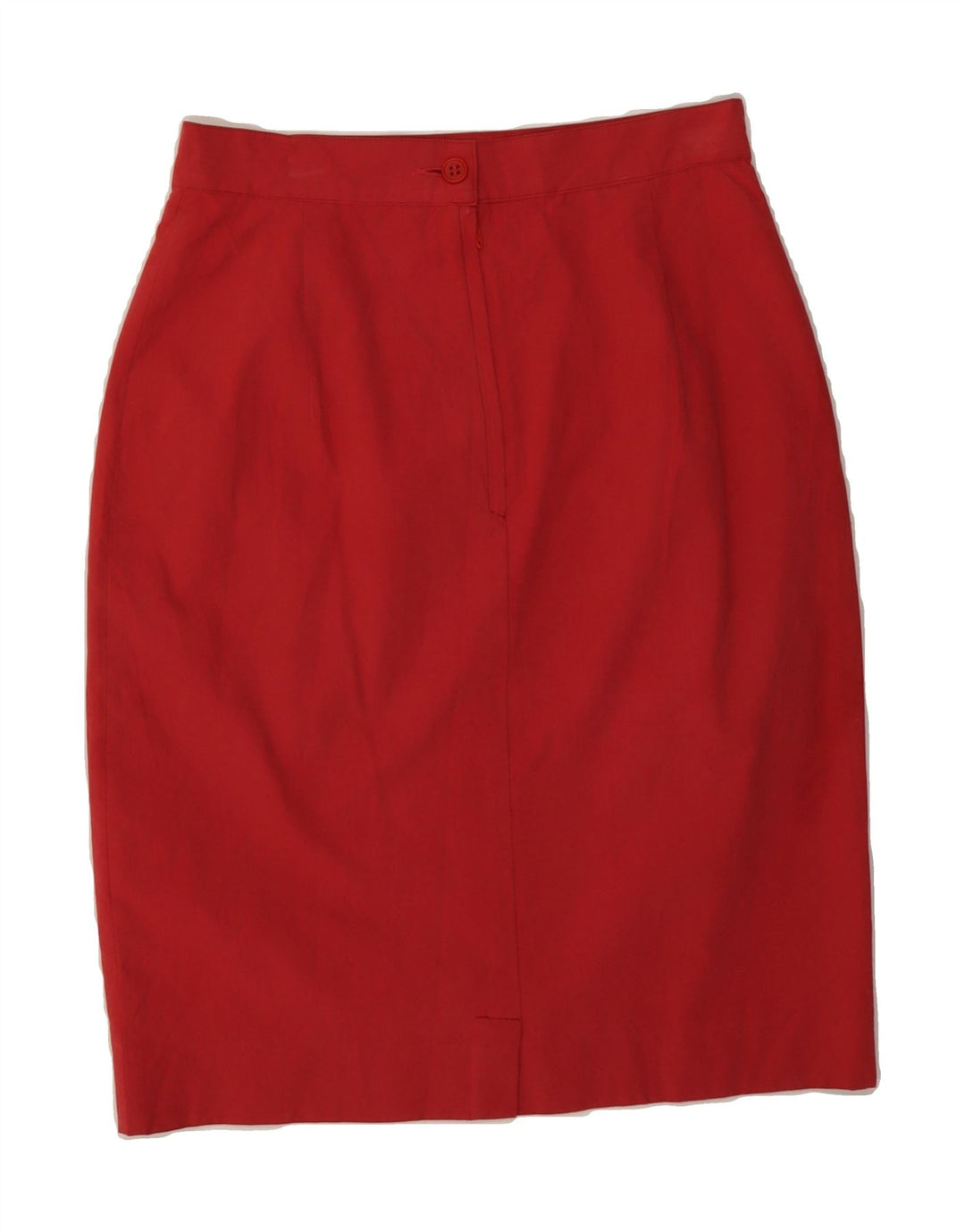 VINTAGE Womens Pencil Skirt IT 42 Medium W26 Red Cotton Vintage Vintage and Second-Hand Vintage from Messina Hembry 