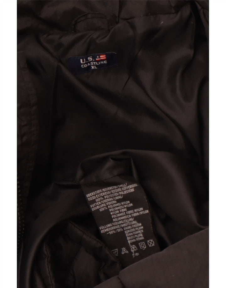 Jachetă căptușită vintage pentru bărbați UK 42 XL poliester negru