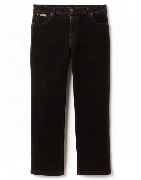 Pantaloni Wrangler pentru bărbați Texas Stretch din velur, W34 L26, bumbac negru