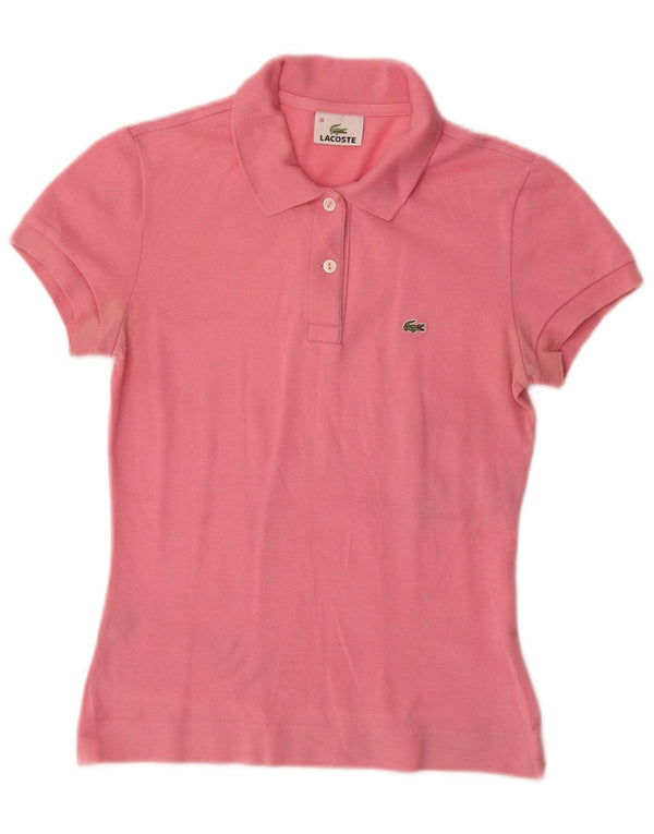 Tricou polo LACOSTE dama marimea 36 mic bumbac roz