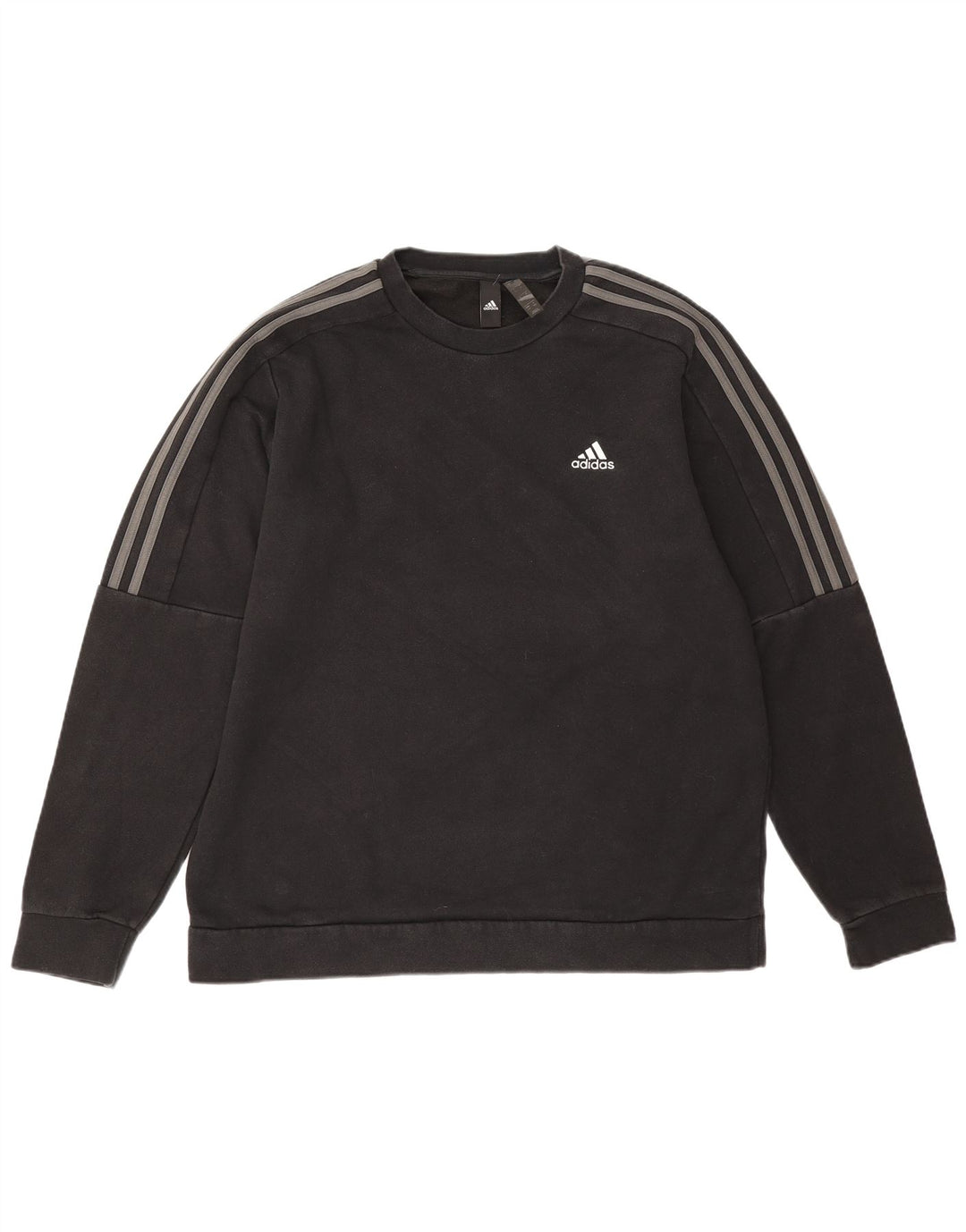 Hanorac pentru bărbați Adidas Jumper mare, negru, bumbac