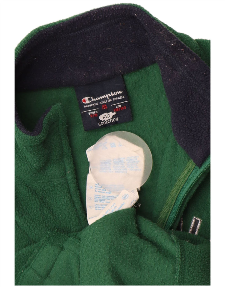 Jachetă fleece grafică CHAMPION pentru băieți 9-10 ani Poliester verde mediu