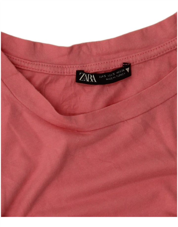 Tricou supradimensionat pentru femei Zara UK 10 Small Pink