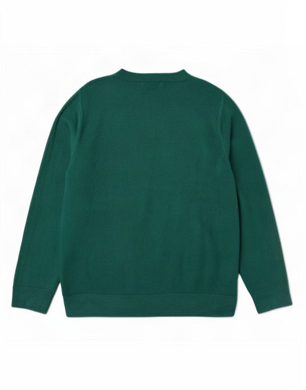 Pulover pentru femei Marks & Spencer cu decolteu triplu UK 14, verde mediu acrilic
