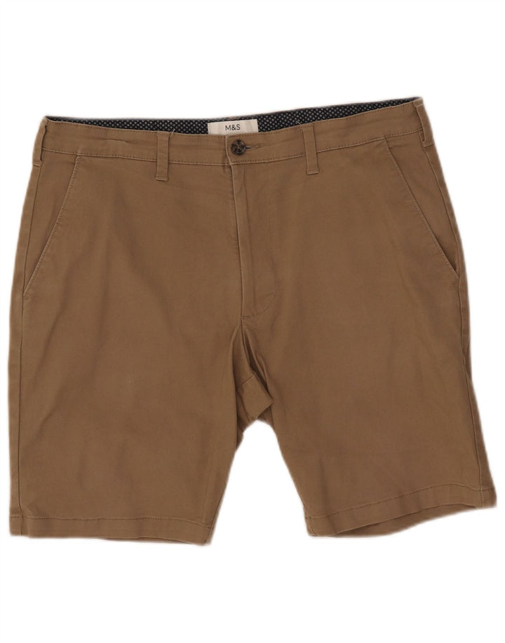Pantaloni scurți chino pentru bărbați Marks & Spencer W34, mari, bej, bumbac