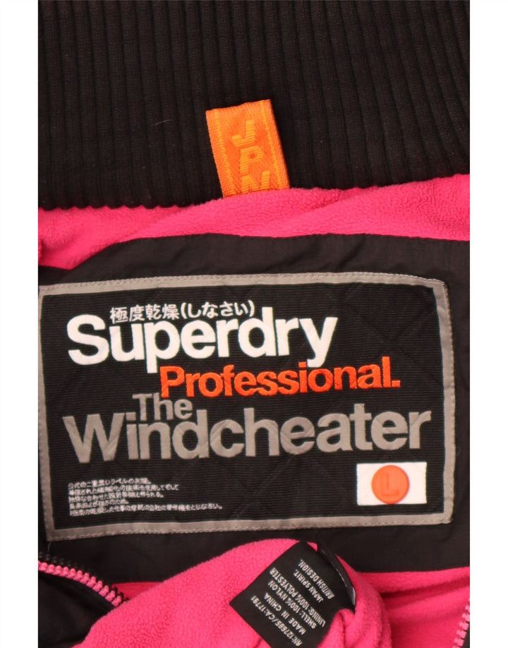 Jachetă Windbreaker Superdry Graphic pentru femei UK 16 Large Black