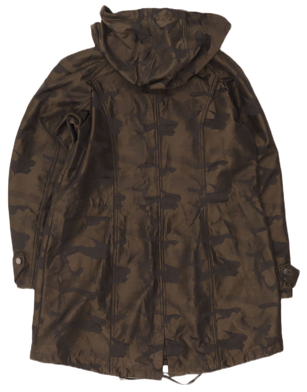 Jachetă parka cu glugă Michael Kors pentru femei UK 18 XL Poliester camuflaj kaki