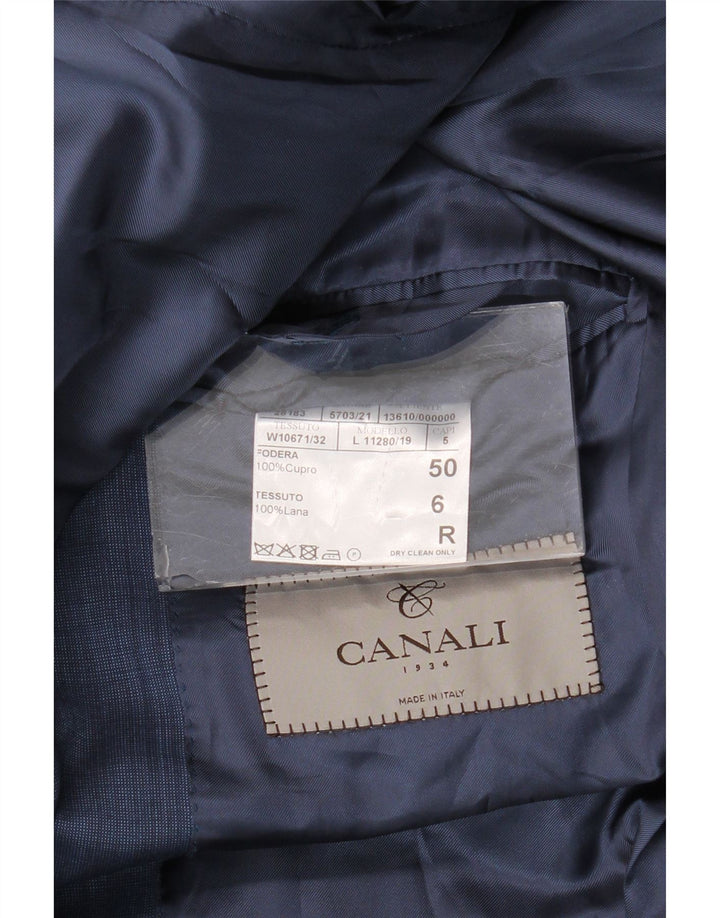 Costum bărbați Canali 2 nasturi 2 piese IT 50 mare L34 L30 bleumarin Lână